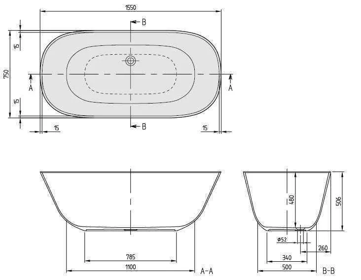 Ванна Villeroy&Boch Theano UBQ155ANH7F2BCV-RW
