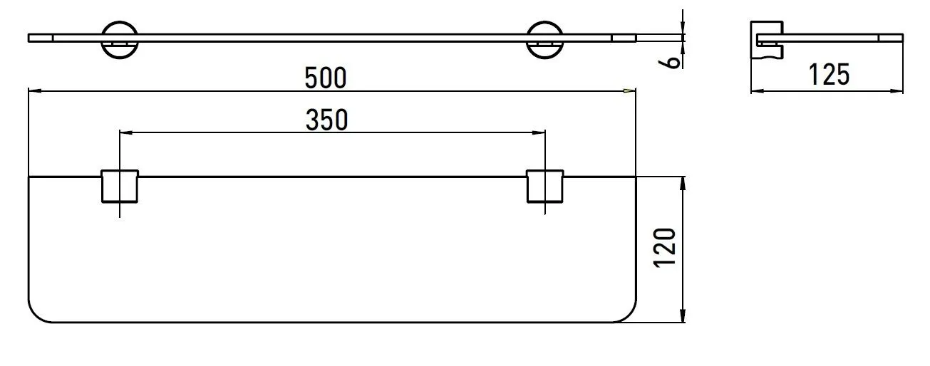 Полочка для ванных принадлежностей Emco Logo 2 3010 001 50