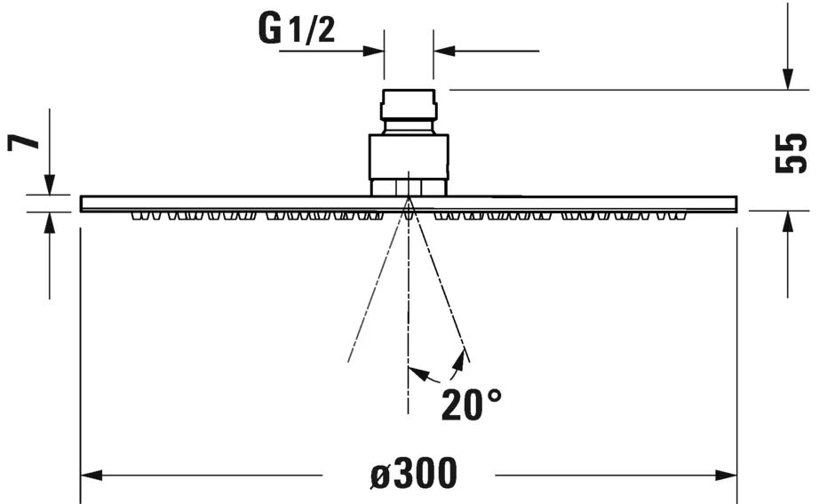 Верхний душ Duravit 300 UV0660015000