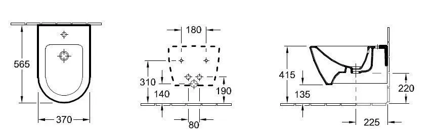 Биде подвесное Villeroy and Boch Subway 2.0 540000R1