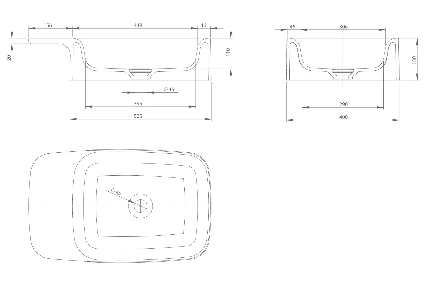 Раковина на столешницу Knief Pride 0600-073-01