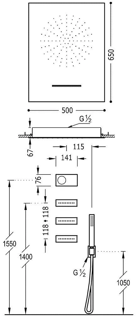 Душевая система Tres Shower Technology 9286404