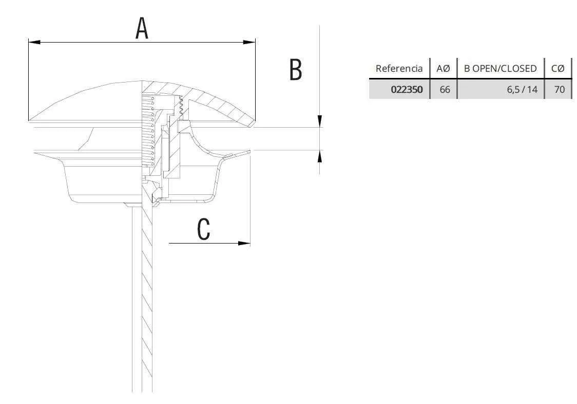 Донний клапан Jimten 022354
