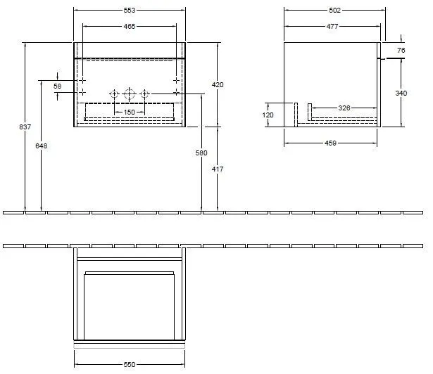 Тумба для умывальника Venticello Villeroy and Boch A93201VG