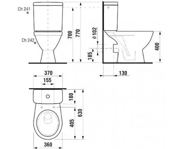 Унитаз напольный с бачком  Jika Lyra  Plus  H8263860002421