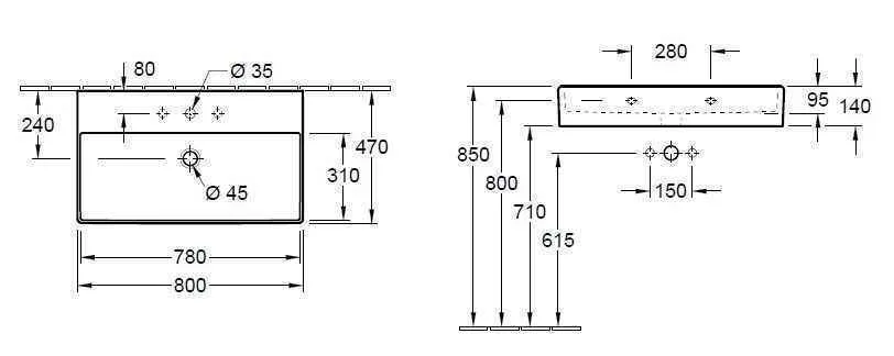 Підвісний умивальник Villeroy and Boch Memento 2.0 4A2281RW