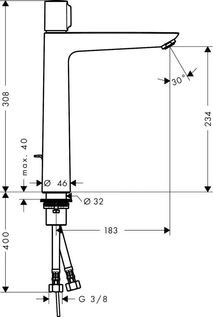Змішувач для умивальника Hansgrohe Talis Select E 71752000