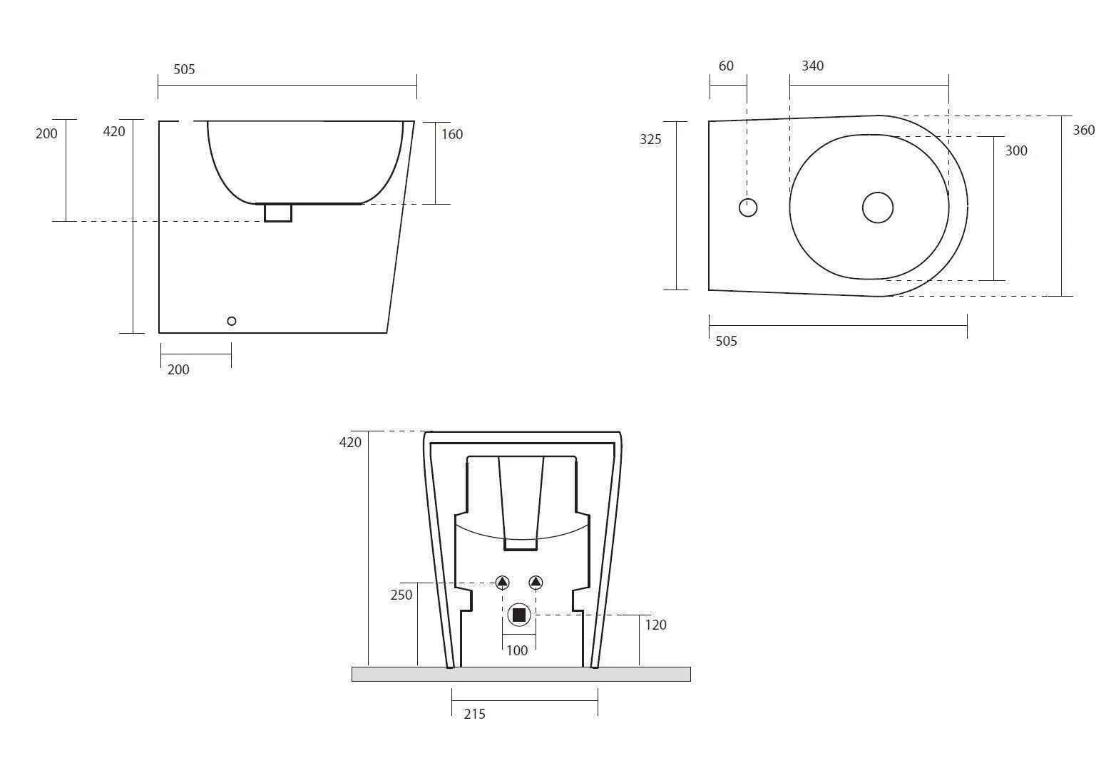 Біде підлогове AXA DP 8402201