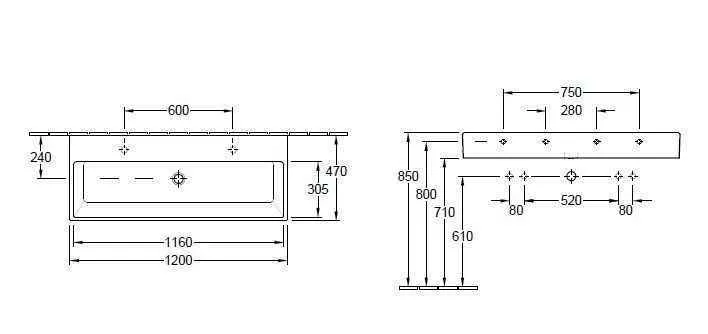 Раковина на стільницю Villeroy and Boch Memento (1200 Х 470 мм) 5133CGR2