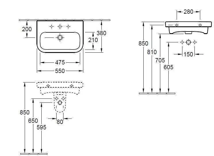 Підвісний умивальник Villeroy and Boch Architectura 41895601