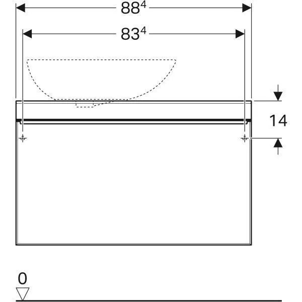 Тумба для умывальника Geberit CITTERIO 500.560.JJ.1