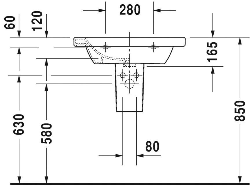 Умывальник Duravit DuraStyle 2320650030