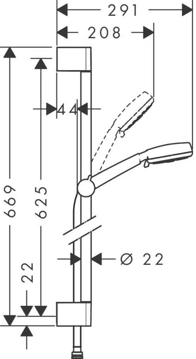 Душовий набір Hansgrohe Crometta Vario (100/900-650) 4jet 26651400