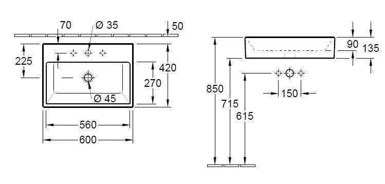 Раковина на стільницю Villeroy and Boch Memento 51356201