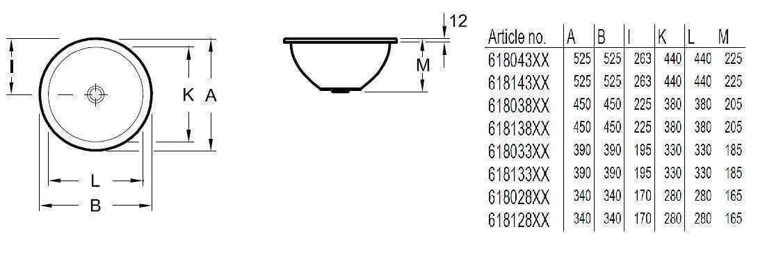 Раковина вбудована під стільницю Villeroy and Boch Loop&Friends 61802801