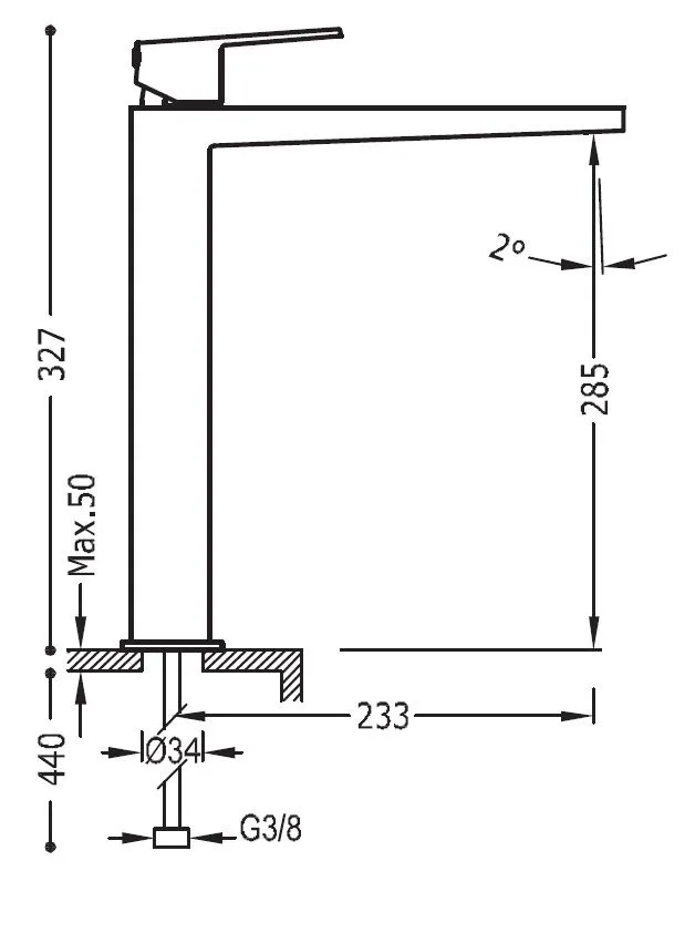 Смеситель на раковину Tres Project 21180301OR