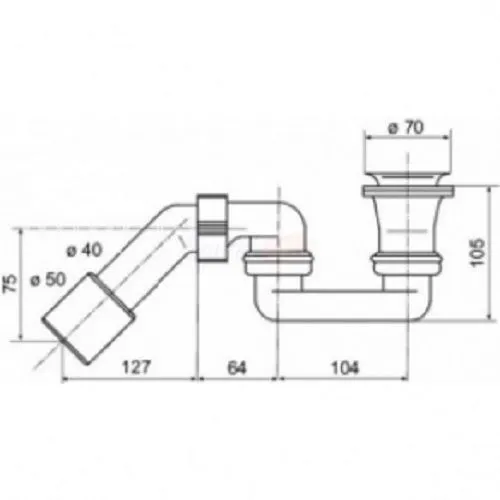Sanit Сифон для душового поддона  D50