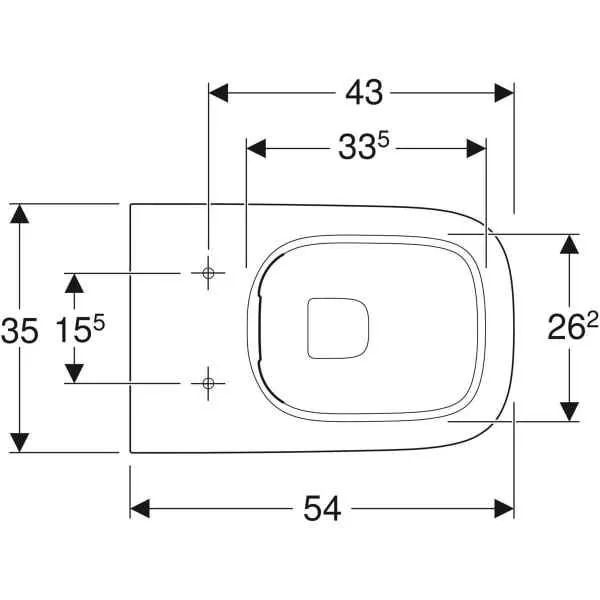 Унитаз напольный Geberit Smyle Square