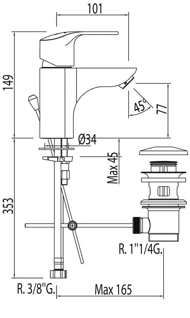 Смесители для раковины K - Tres 06910302D