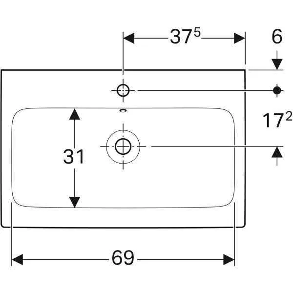 Умивальник підвісний Geberit iCon 124075000