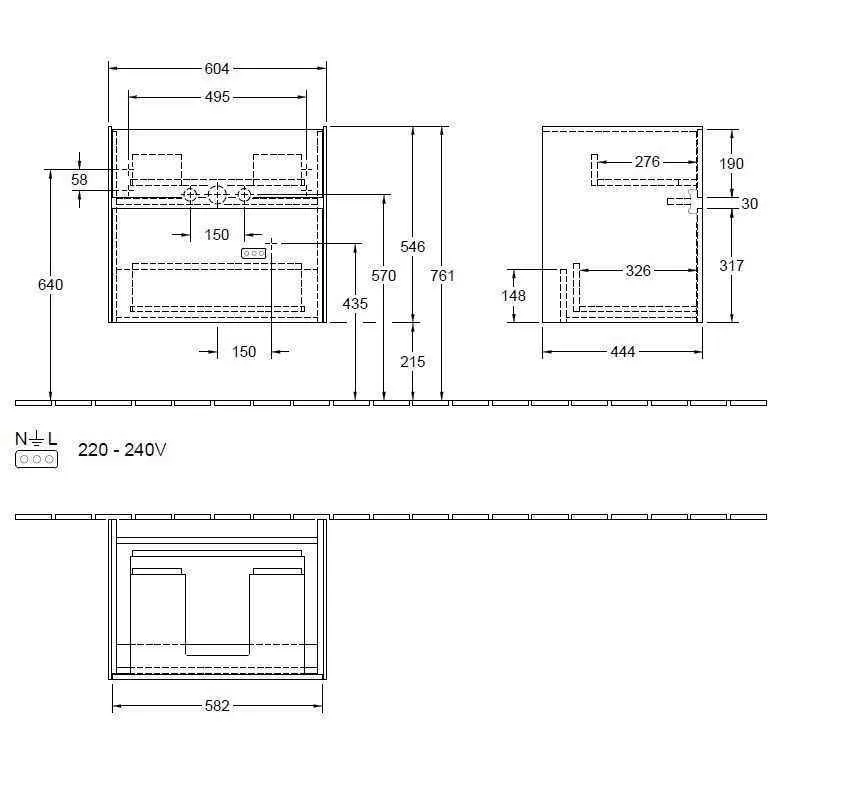 Тумба для умивальника Collaro Villeroy and Boch C009L0VG