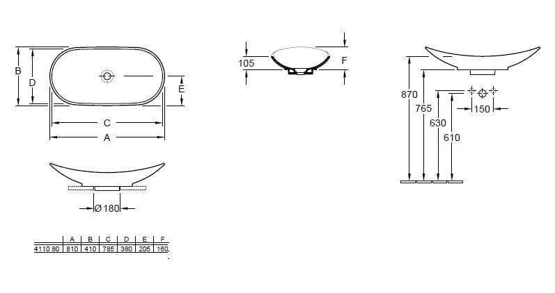 Раковина на стільницю Villeroy and Boch My Nature 411080R1