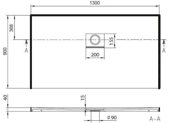 Поддон Villeroy & Boch Squaro Infinity UDQ1390SQI2IV-41