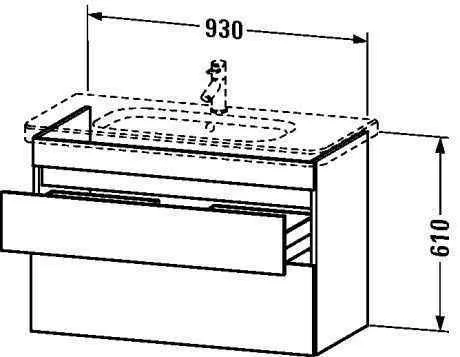 Тумба DuraStyle Duravit  930 x 448 мм (без раковини) DS648209191