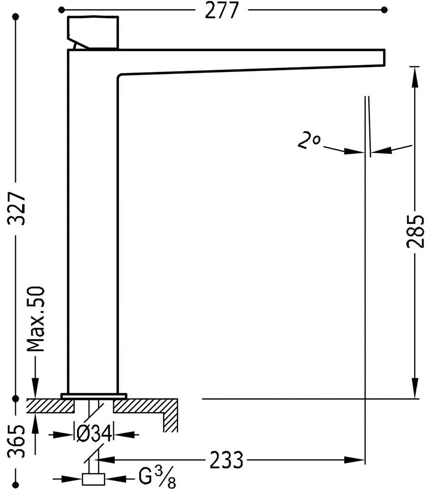 Смесители для раковины Tres Slim 20210306