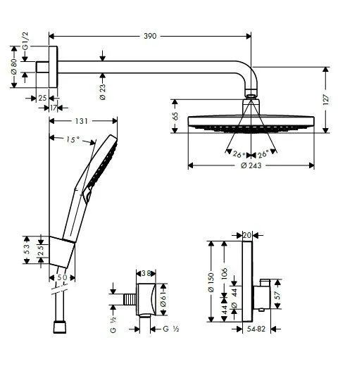 Душевая система Hansgrohe Raindance Select S