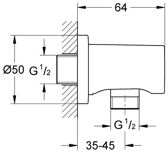 Шланговое подсоединение Grohe 27057DC0
