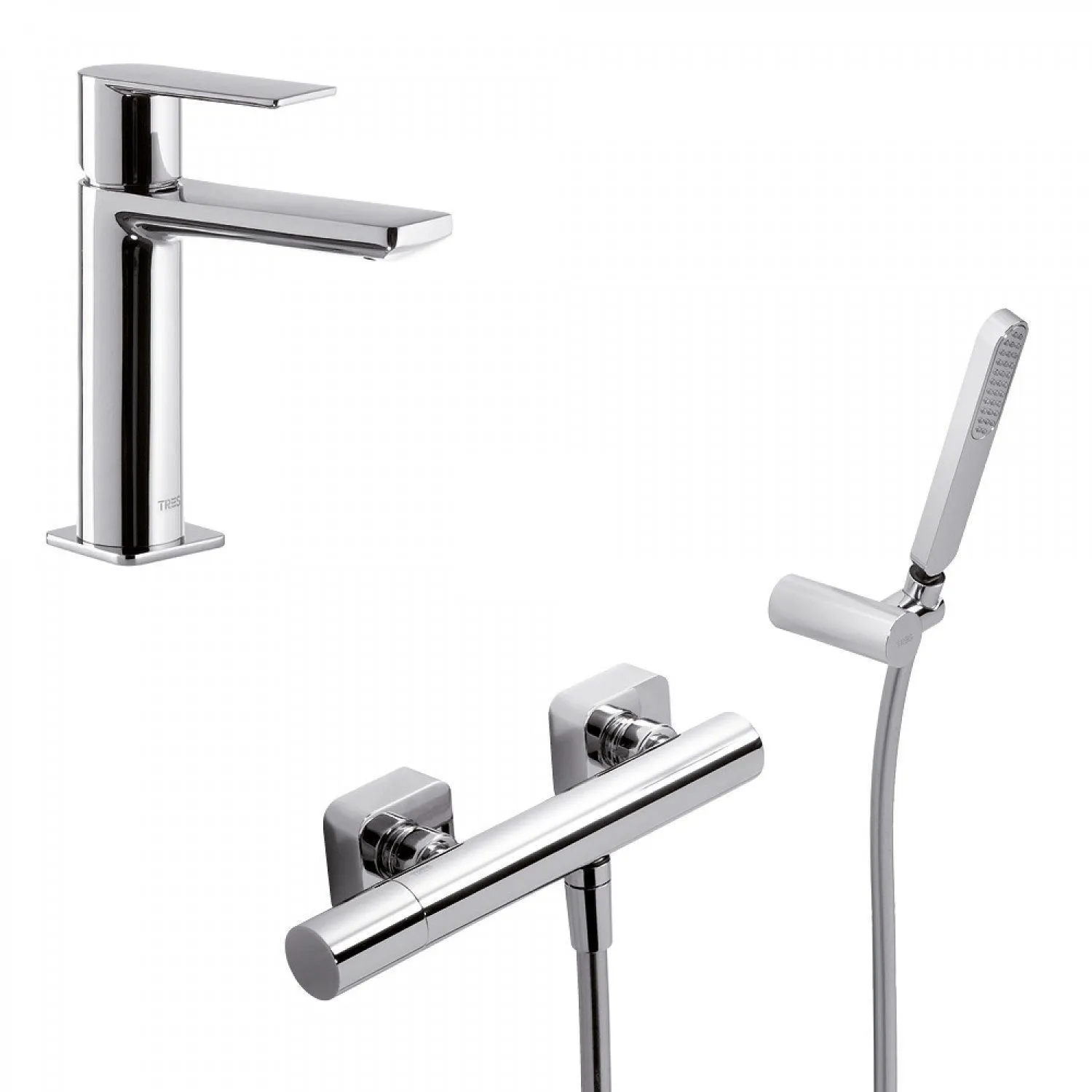 Набор: Смесители с термостатом и душевым набором  Loft Tres 20079101