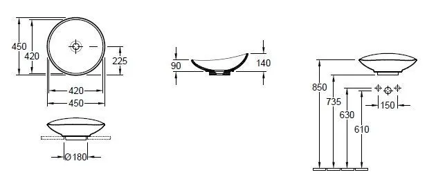 Раковина на столешницу Villeroy and Boch My Nature 411045R1