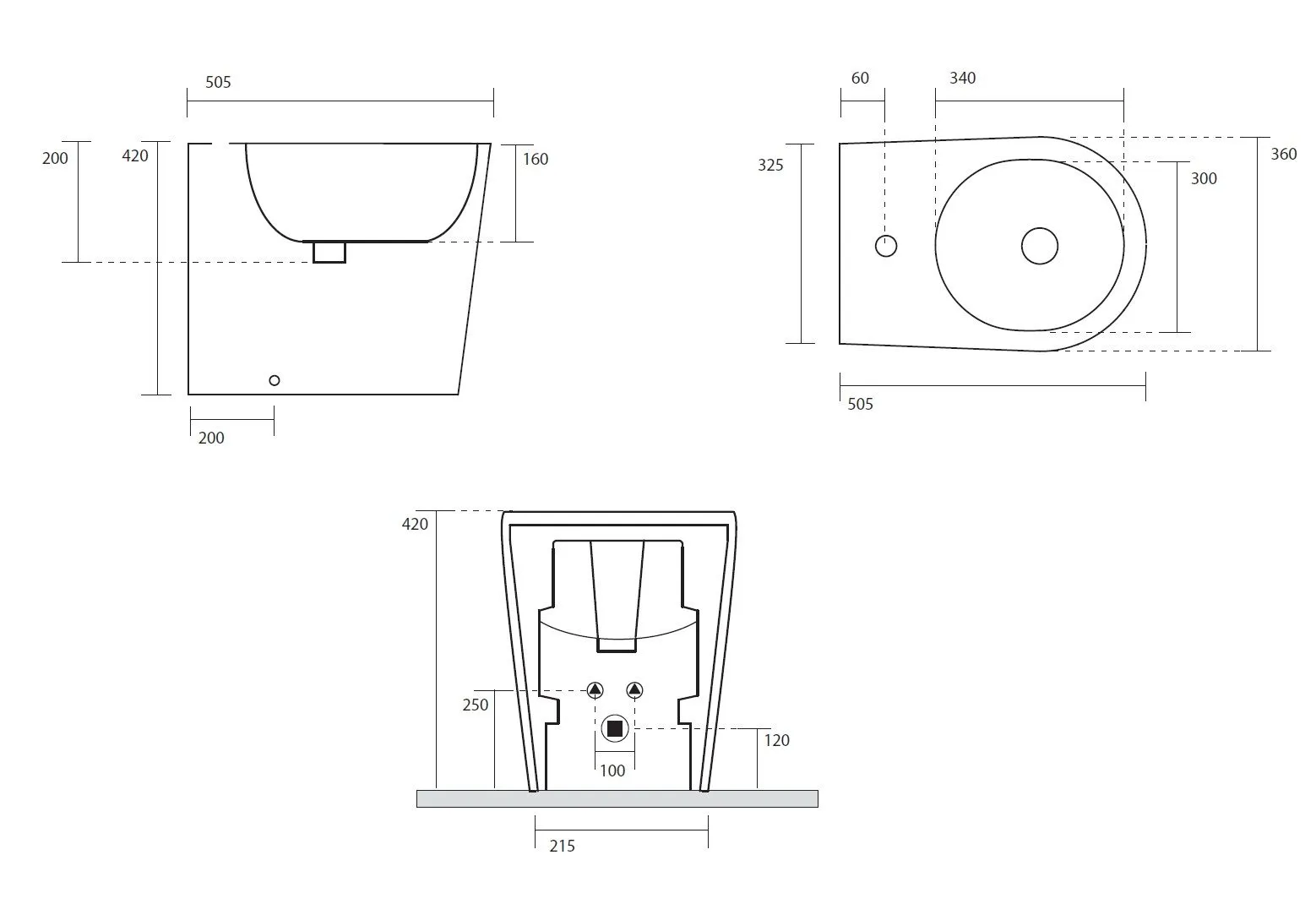Биде напольное AXA DP 8402209