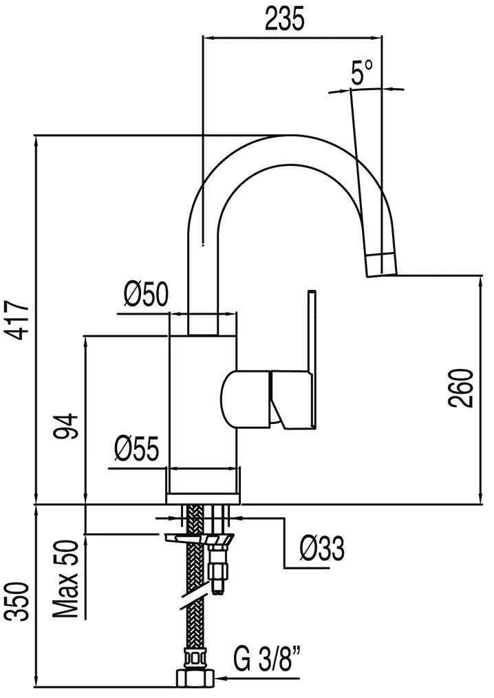 Змішувачі для раковини Tres Lex 181303