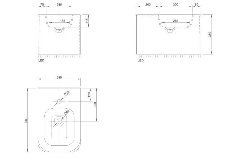 Биде подвесное Knief Shine