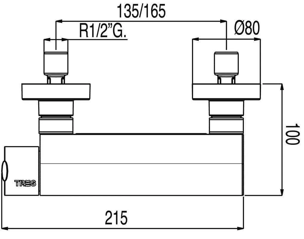 Набор: Смеситель с душевым набором Tres Lex 181468