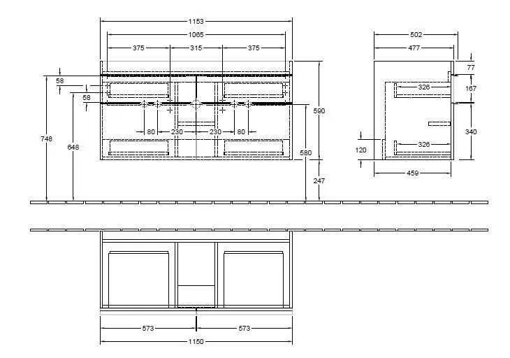 Тумба для умивальника Venticello Villeroy and Boch A92901VG