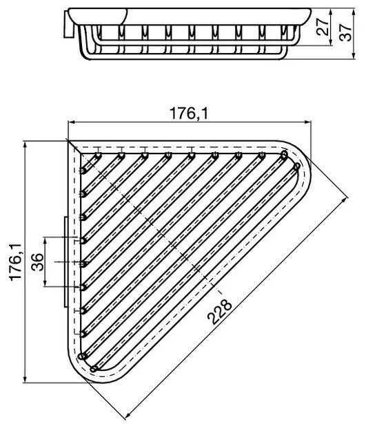 Кутова мильниця-сітка Emco System 2 3545 001 02