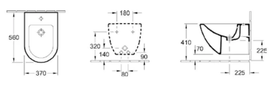 Биде подвесное Villeroy and Boch Subway 740000R1