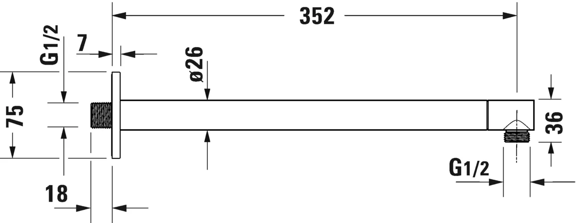 Душевой кронштейн Duravit UV0670032000
