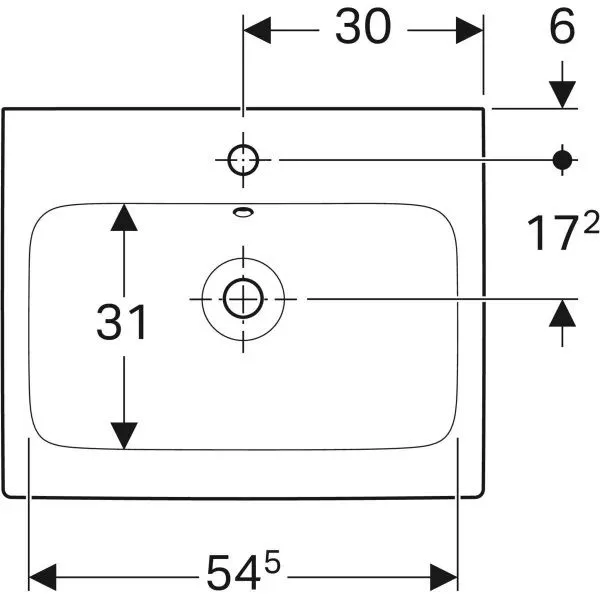 Умывальник подвесной Geberit iCon 124060000