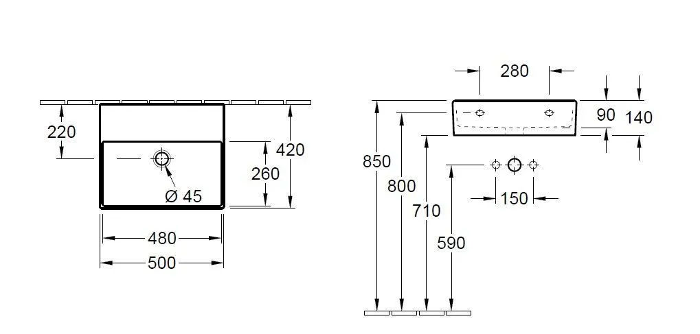 Подвесной умывальник Villeroy and Boch Memento 2.0 4A2253i4