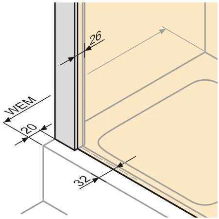 Распашная душевая дверь Huppe Enjoy elegance 670051.091.321
