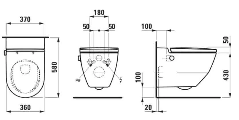 Унітаз підвісний Laufen CLEANET NAVIA Унітаз із функцією біде