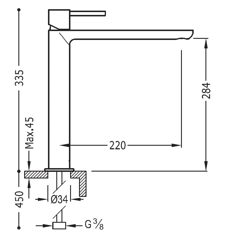 Змішувач для умивальника Hansgrohe Metris 06220306