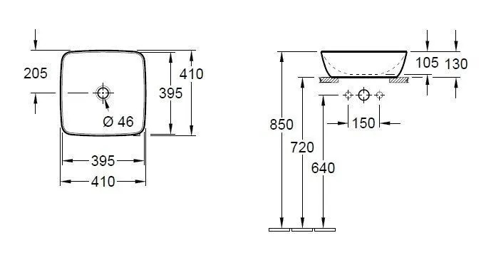 Раковина на столешницу Villeroy and Boch Artis 417841BCS8