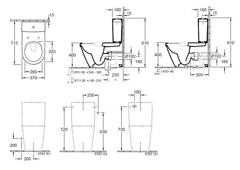 Унитаз напольный Villeroy and Boch Architectura (без смывного края) 5691R0R1