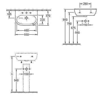 Підвісний умивальник Villeroy and Boch O. Novo 51665601