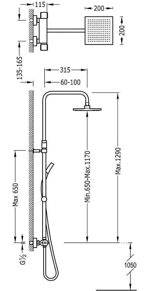 Душевая система Tres 20438704